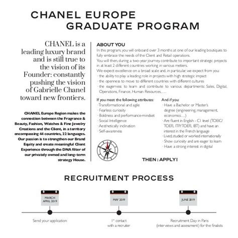 chanel graduate program 2019